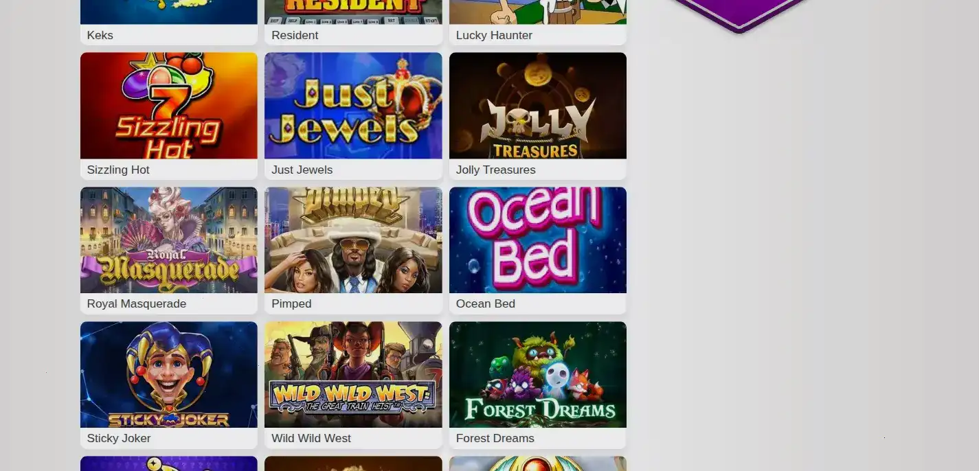 Интерфейс казино Алов на мобильном устройстве